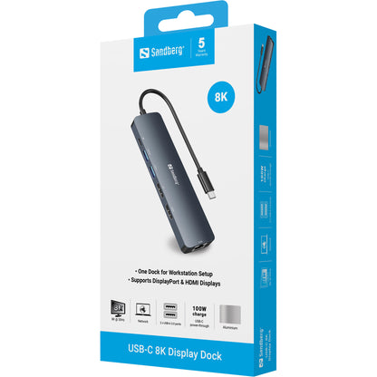 Sandberg USB-C 8K Display Dock