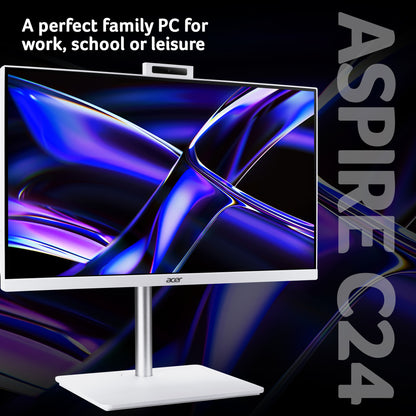 Acer Aspire Intel Core 5 16GB 512GB SSD 23.8" Full HD Windows 11 Home White All-in-One Desktop