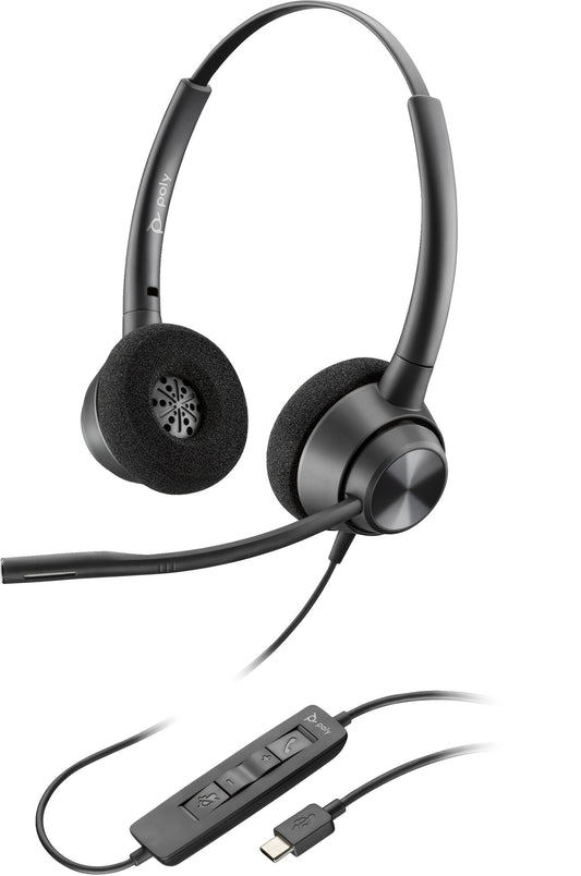 POLY EncorePro 320 Stereo USB-C Headset TAA