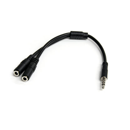 StarTech.com Headset adapter for headsets with separate headphone / microphone plugs - 3.5mm 4 position to 3 position and 2 position 3.5mm M/F