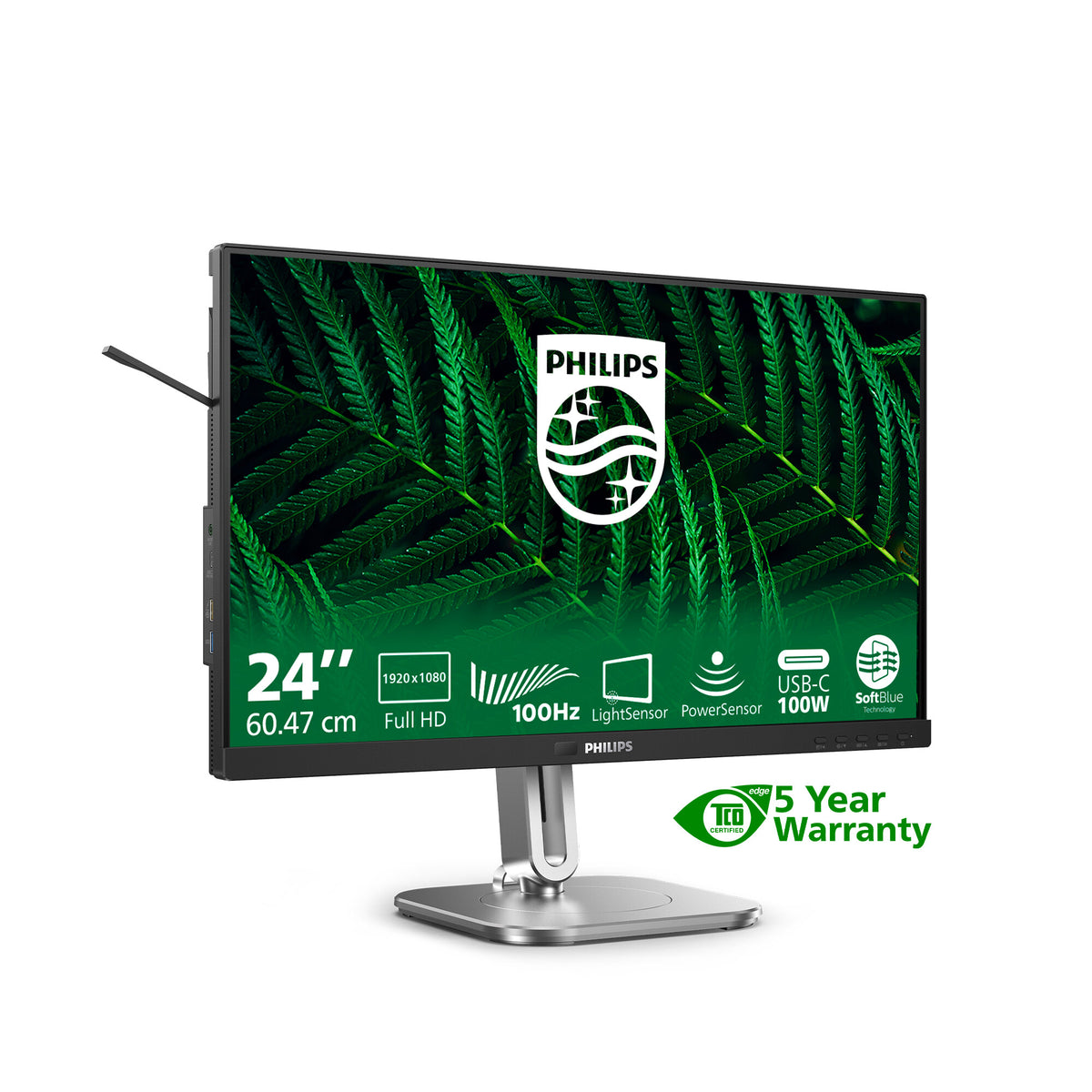 Philips 5000 series 24B2G5301/00 computer monitor 60.5 cm (23.8") 1920 x 1080 pixels Full HD LCD Black