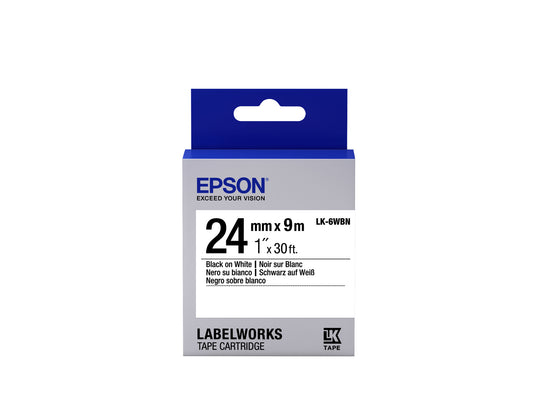 Epson Label Cartridge Standard LK-6WBN Black/White 24mm (9 m)