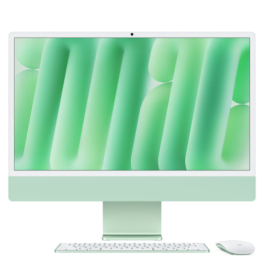 Apple iMac 24-inch with Retina 4.5K display: M4 chip with 10‑core CPU and 10‑core GPU, 16GB, 256GB SSD - Green