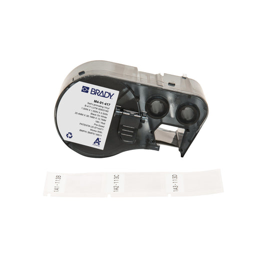 Brady M4-91-417 printer label Black, White Self-adhesive printer label