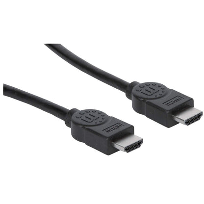 Manhattan HDMI 4K@30Hz Cable with Ethernet, 3m, Suitable for ALL 1080p/HD and majority of 4K uses (check your system 4K specification to be sure), Male to Male, Black, Ultra HD 4k x 2k, Lifetime Warranty, High Speed, Equivalent to HDMM3MHS