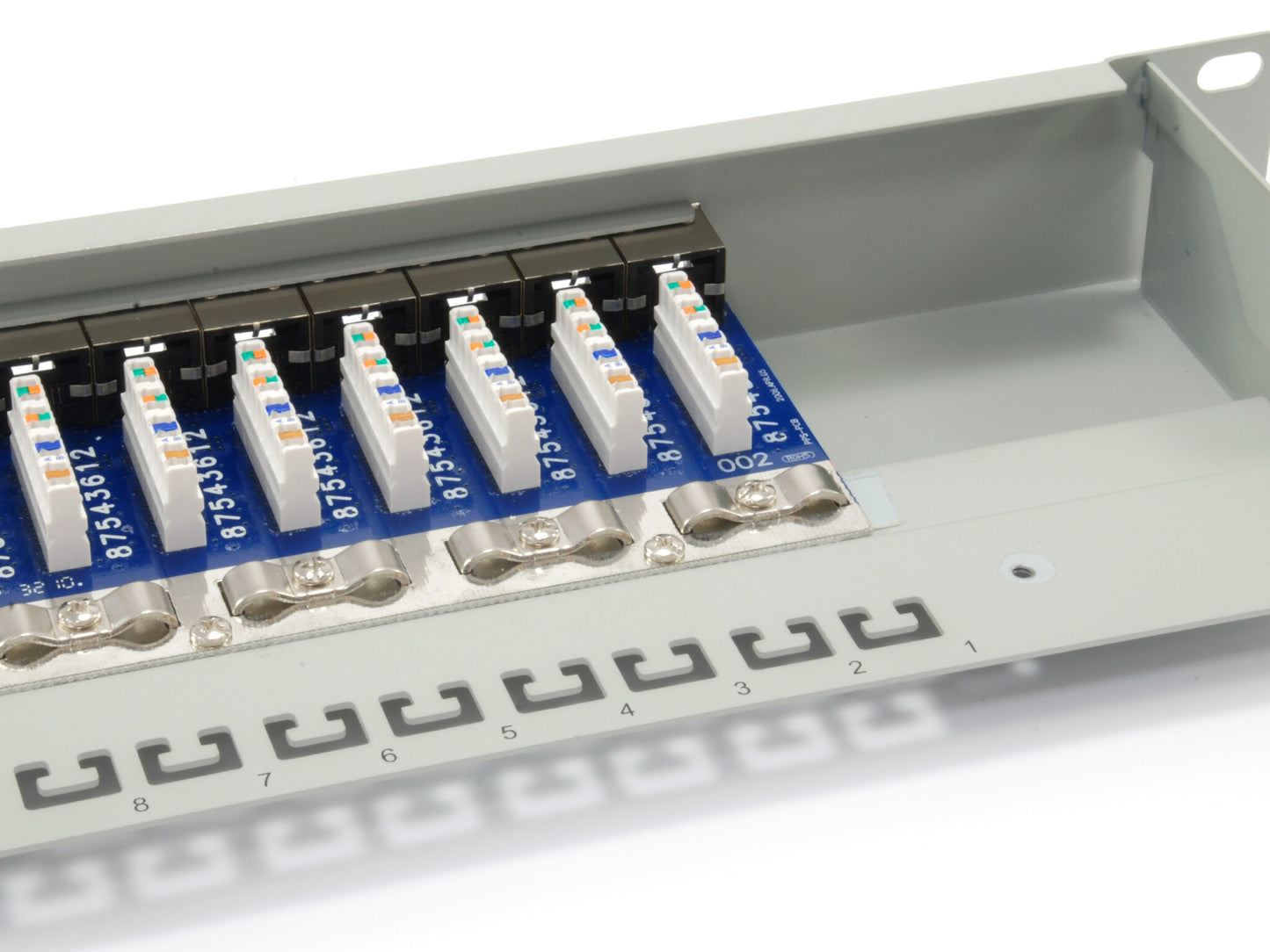 Equip 24-Port Cat.6 Shielded Patch Panel, Light Grey