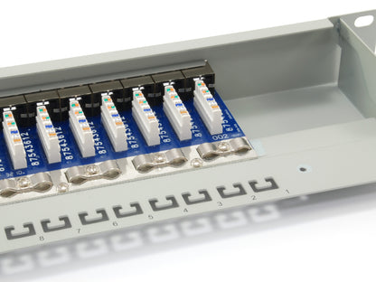 Equip 24-Port Cat.6 Shielded Patch Panel, Light Grey