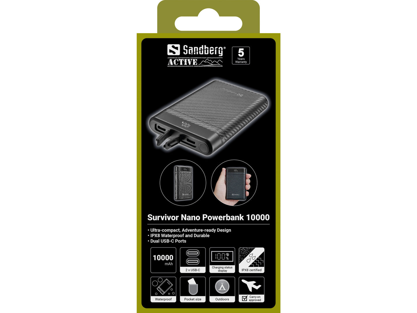 Sandberg Survivor Nano Powerbank 10000