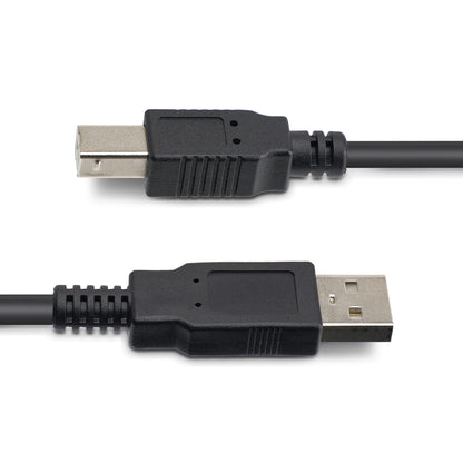 StarTech.com 50ft (15m) Active USB 2.0 A to B Cable, Long USB Printer Cable, 1x USB-A (M), 1x USB-B (M) - Black