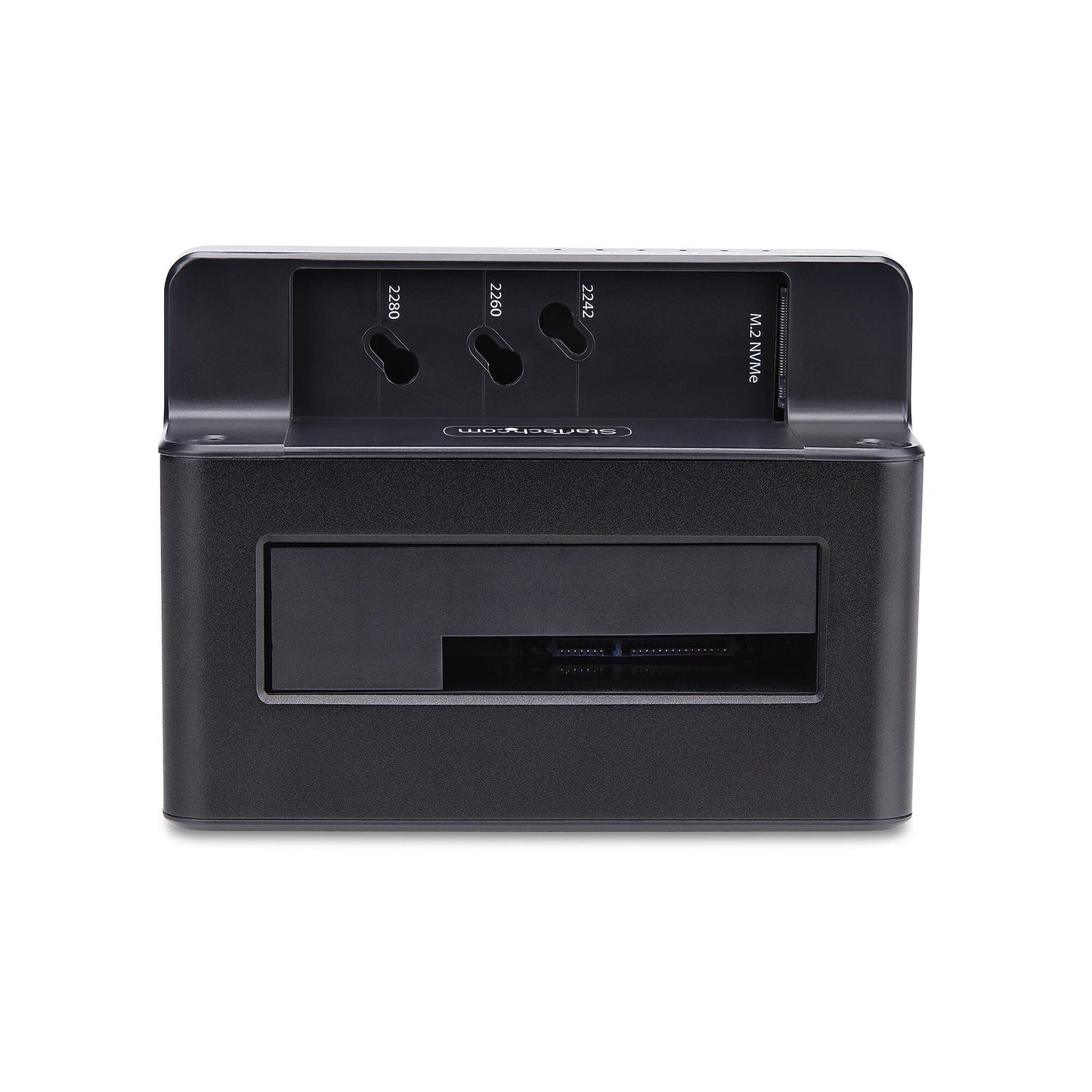StarTech.com M.2 NVMe to 2.5/3.5" SATA Drive Duplicator, Dual Bay Standalone SSD Cloner/Drive Dock, Bidirectional NVMe to SATA / SATA to NVMe, Up to 27GBpm, TAA