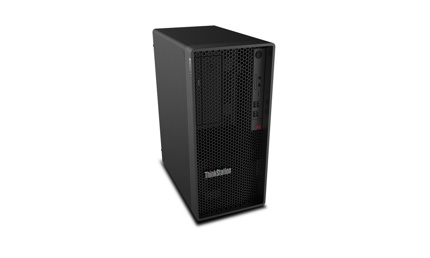 Lenovo ThinkStation P2 Tower Gen 2 Intel Core Ultra 7 265 32 GB DDR5-SDRAM 1 TB SSD NVIDIA GeForce RTX 5060 Windows 11 Pro Workstation Black