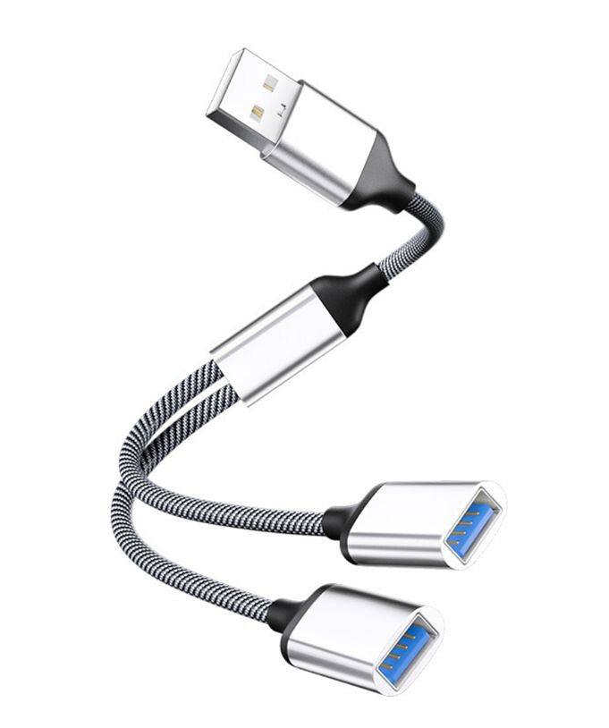 Microconnect MC-USBA-AFAF video cable adapter 0.13 m USB Type-A Silver
