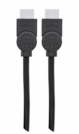 Manhattan HDMI 4K@30Hz Cable with Ethernet, 1.8m, Suitable for ALL 1080p/HD and majority of 4K uses (check your system 4K specification to be sure), Male to Male, Black, Ultra HD 4k x 2k, Lifetime Warranty, High Speed, Equivalent to HDMIMM6HS