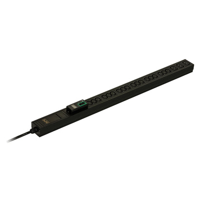 APC Easy Rack PDU, Metered, 0U, 1 Phase, 3.7kW, 230V, 16A, 18 x C13 and 3 x C19 outlets, IEC60309 2P+E inlet