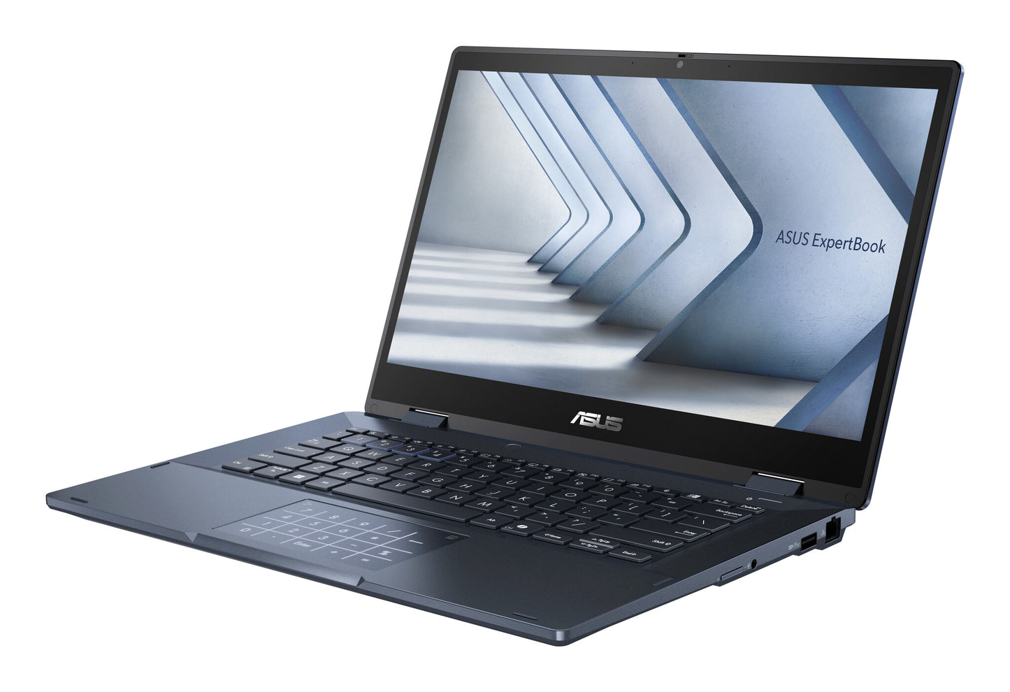 ASUS ExpertBook B3 Flip B3402FV-EC512XA Intel Core 5 120U Hybrid (2-in-1) 35.6 cm (14") Touchscreen Full HD 16 GB DDR4-SDRAM 256 GB SSD Wi-Fi 6E (802.11ax) Windows 11 Pro Education Black QWERTY UK English