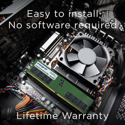Integral 32GB PC RAM MODULE DDR5 4800MT/s PC5-38400 UNBUFFERED NON-ECC DIMM 1.1V 2GX8 CL40
