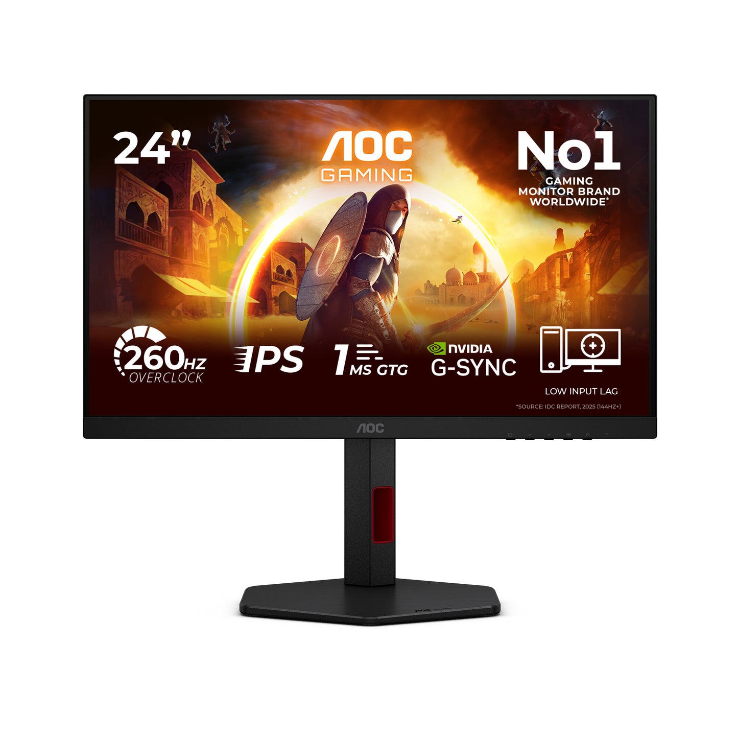 AOC G4 24G4ZR computer monitor 60.5 cm (23.8") 1920 x 1080 pixels Full HD LED Black, Red