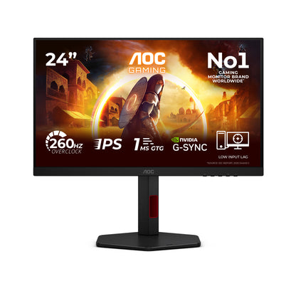 AOC G4 24G4ZR computer monitor 60.5 cm (23.8") 1920 x 1080 pixels Full HD LED Black, Red