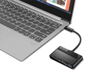 Lenovo GX91L84354 interface hub USB 3.2 Gen 1 (3.1 Gen 1) Type-C 625 Mbit/s Black