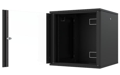 Lanview RWF12U66BL rack cabinet 12U Wall mounted rack Black