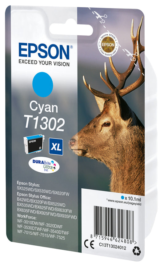 Epson Stag T1302 DURABrite Ultra Single Cyan ink cartridge