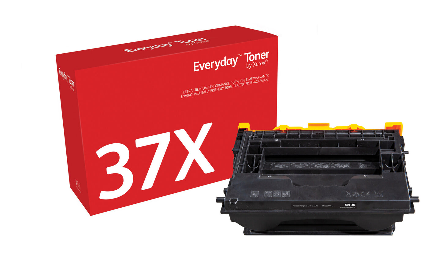 Everyday™ Black Toner by Xerox compatible with HP 37X (CF237X), High capacity
