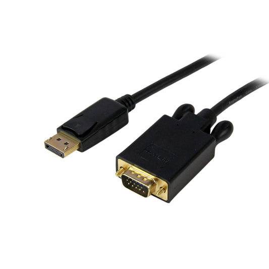 StarTech.com 6ft (1.8m) DisplayPort to VGA Cable - Active DisplayPort to VGA Adapter Cable - 1080p Video - DP to VGA Monitor Cable - DP 1.2 to VGA Converter - Latching DP Connector