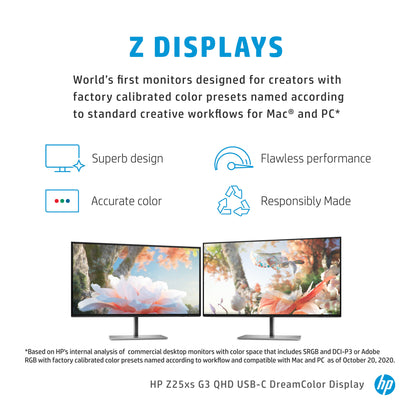 HP Z25xs G3 QHD USB-C DreamColor Display