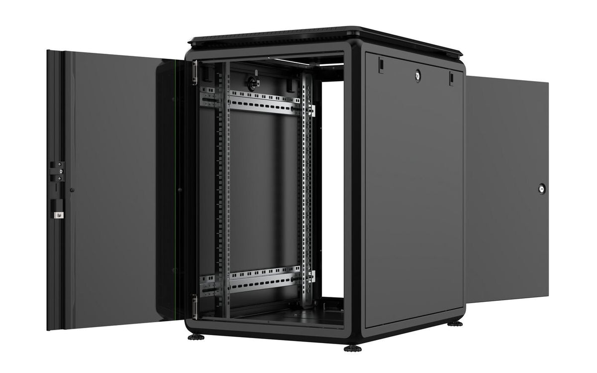 Lanview RDL16U68BL rack cabinet 16U Freestanding rack Black