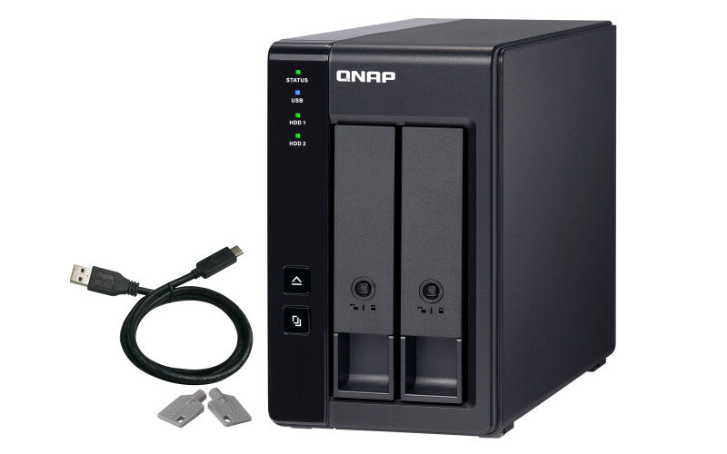 QNAP TR-002 storage drive enclosure HDD/SSD enclosure Black 2.5/3.5"