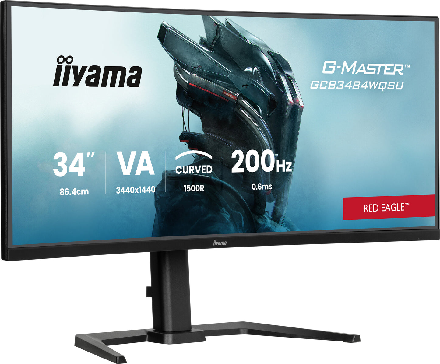 iiyama G-MASTER GCB3484WQSU-B2 computer monitor 86.4 cm (34") 3440 x 1440 pixels UltraWide Quad HD LCD Black