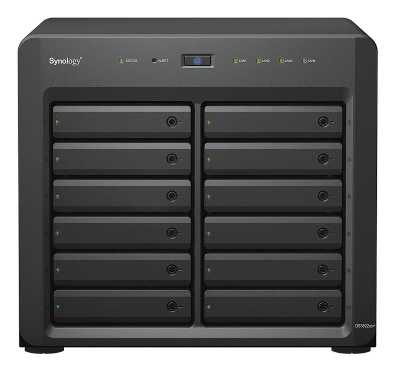 Synology DiskStation DS3622XS+ + 12x12TB NAS Desktop Intel® Xeon® D D-1531 16 GB DDR4 144 TB HDD DiskStation Manager Black