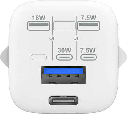 Vision TC-PUSBEU/30 mobile device charger Laptop, Smartphone, Tablet White AC Fast charging Indoor