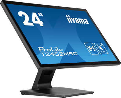 iiyama ProLite T2452MSC-B1 computer monitor 60.5 cm (23.8") 1920 x 1080 pixels Full HD LCD Touchscreen Multi-user Black