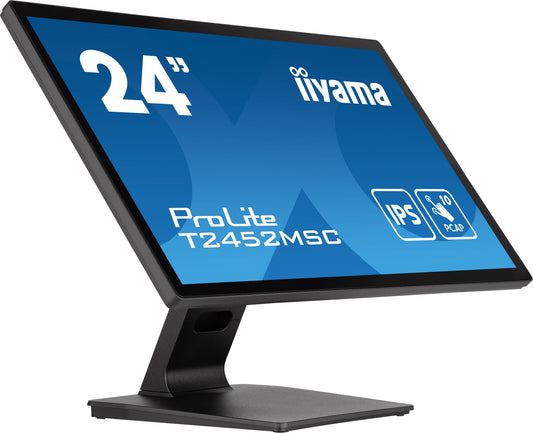 iiyama ProLite T2452MSC-B1 computer monitor 60.5 cm (23.8") 1920 x 1080 pixels Full HD LCD Touchscreen Multi-user Black
