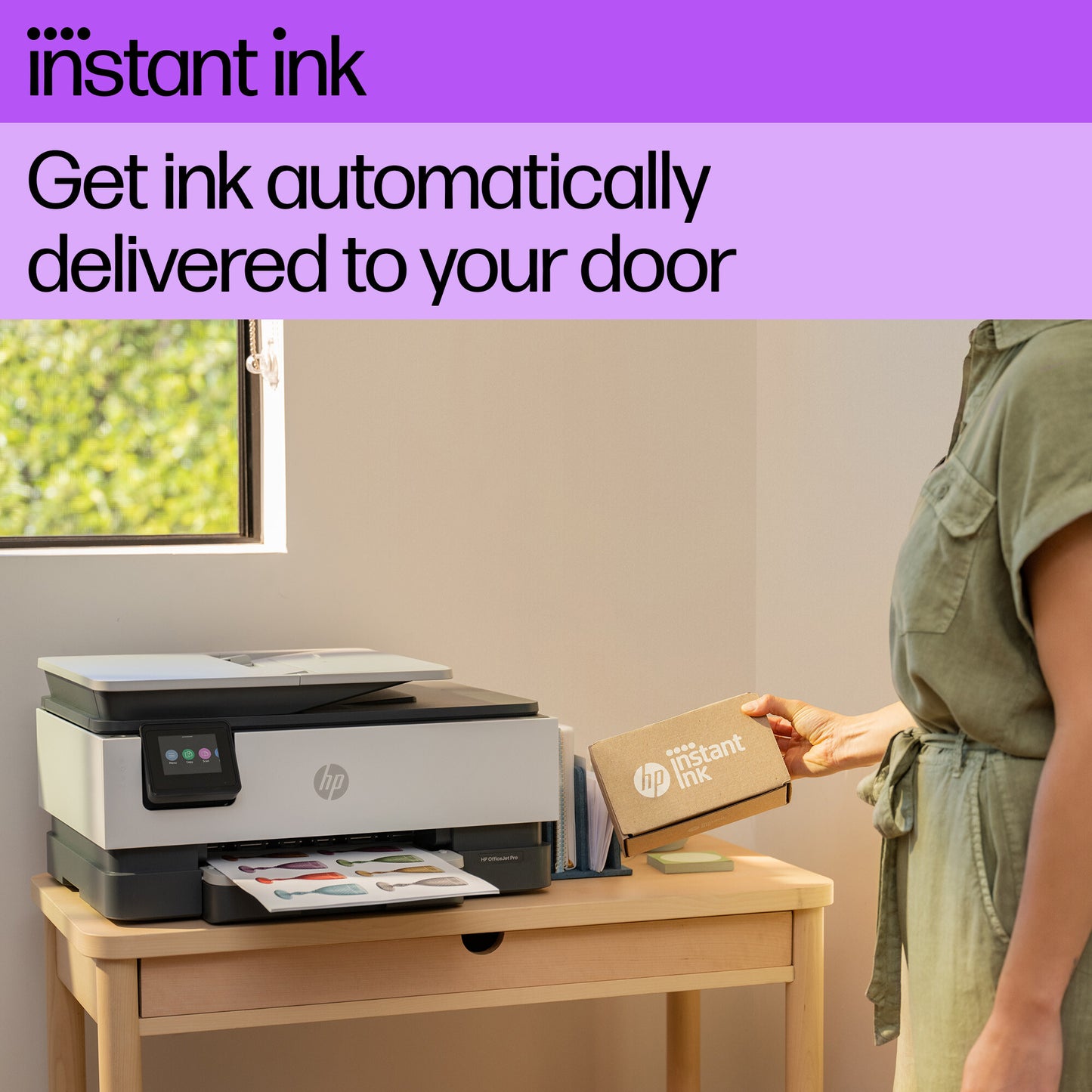 HP OfficeJet Pro 8134e Wireless All-in-One Color Printer, Instant Ink; Two-sided printing