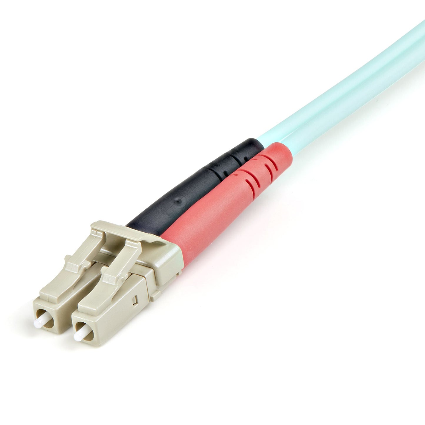 StarTech.com 1m (3ft) LC/UPC to LC/UPC OM3 Multimode Fiber Optic Cable, Full Duplex 50/125µm Zipcord Fiber Cable, 100G, Low Insertion Loss, LSZH Fiber Jumper Cord