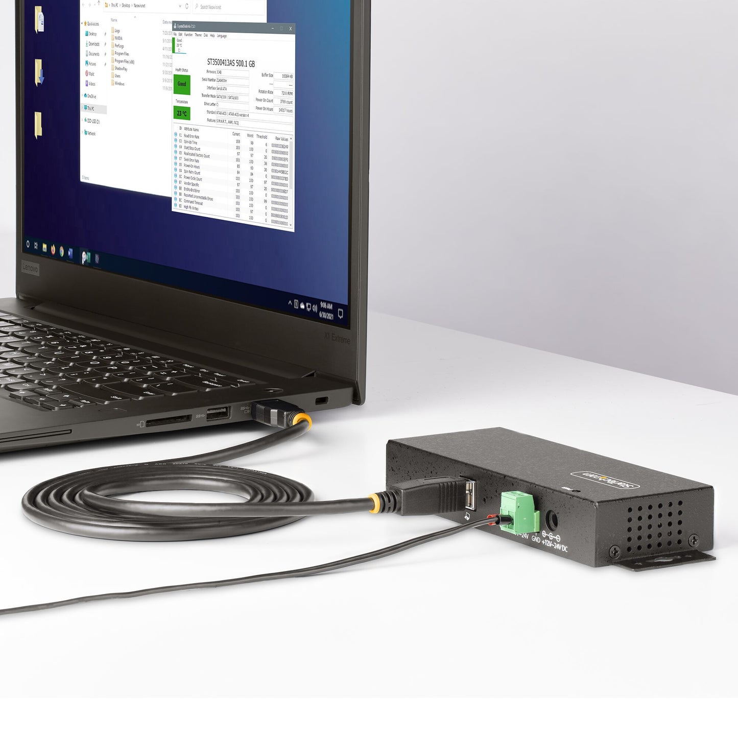 StarTech.com 7-Port Managed USB Hub with 7x USB-A, Heavy Duty with Metal Industrial Housing, ESD & Surge Protection, Wall/Desk/Din-Rail Mountable, USB 3.0/3.1/3.2 Gen 1 5Gbps - TAA