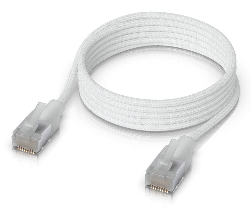 Ubiquiti UACC-Cable-Patch-EL-C6A-1M-W networking cable Translucent, White Cat6a