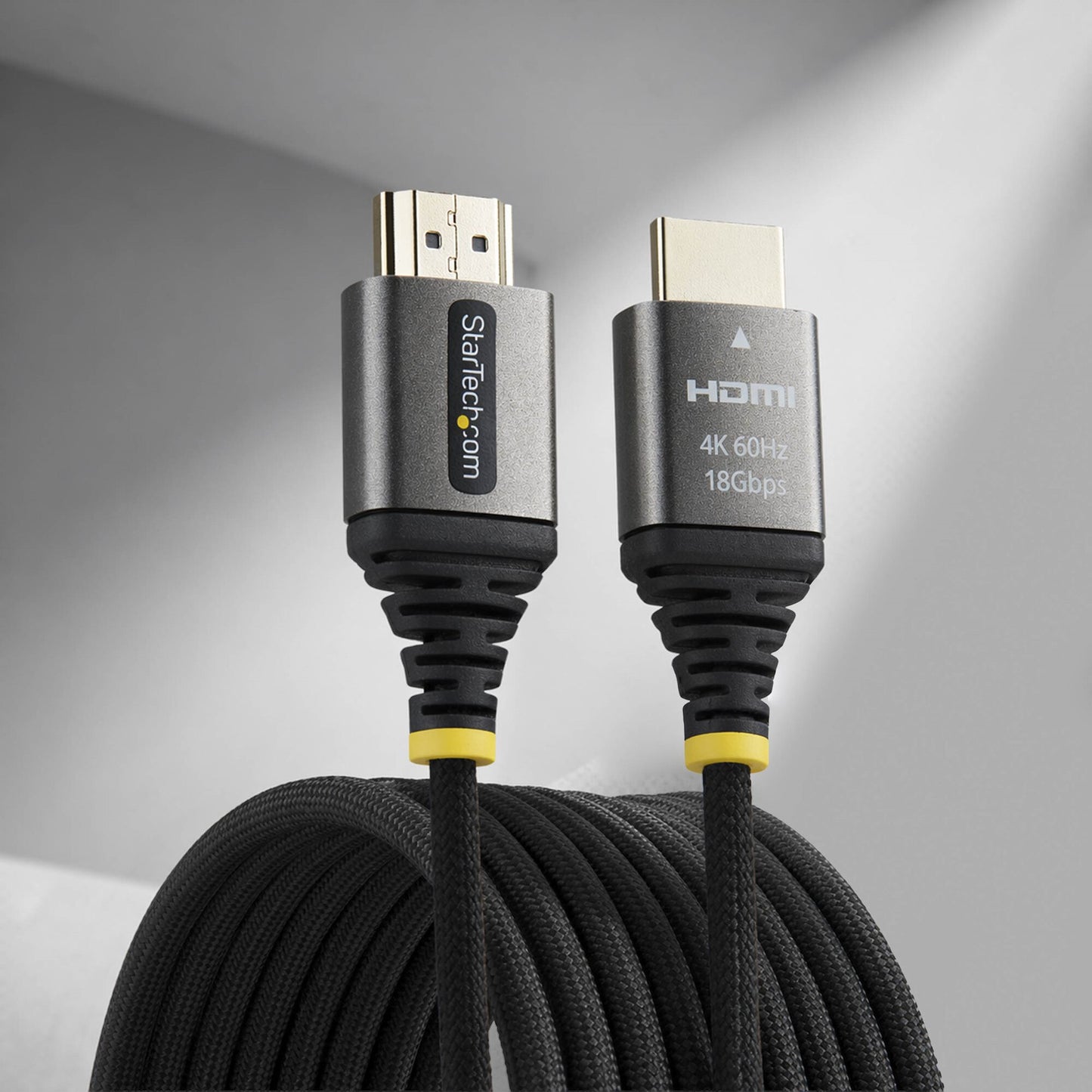 StarTech.com 2m (6ft) Premium Certified High Speed HDMI Cable, Ultra Flexible HDMI Cable, 4K 60Hz/1440p 144Hz w/HDR10/ARC, 18Gbps, High Flex Braided HDMI Cord