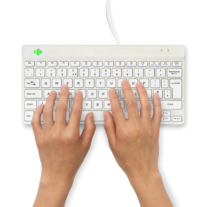 R-Go Tools Ergonomic keyboard R-Go Compact Break, compact keyboard with break software, QWERTY (UK), wired, white