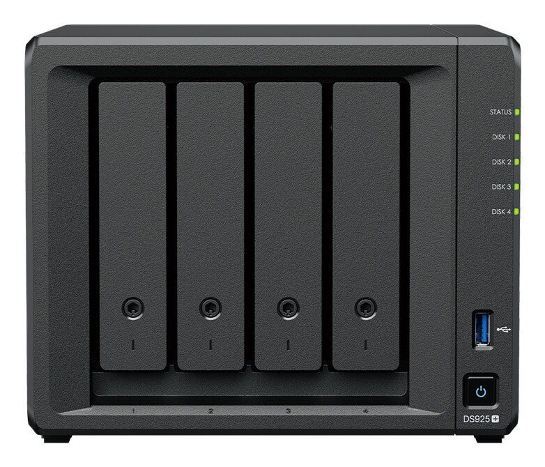 Synology DiskStation DS925+ NAS/storage server Ryzen Embedded V1500B 4 GB DDR4 0 TB Black