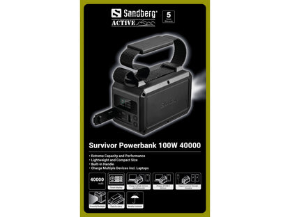 Sandberg Survivor Powerbank 100W 40000