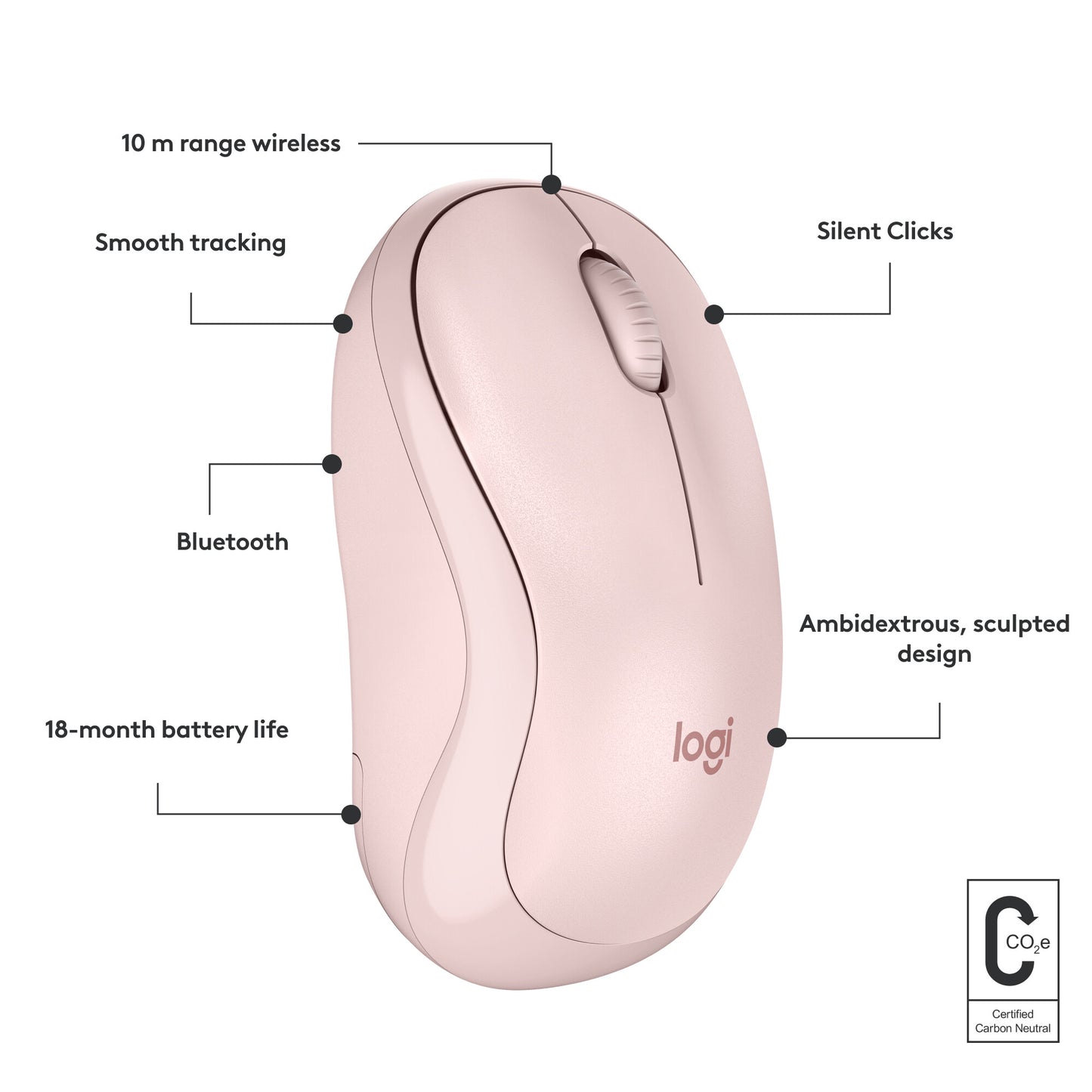 Logitech 910-007121 mouse Travel Ambidextrous RF Wireless + Bluetooth 4000 DPI