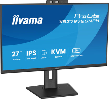 iiyama ProLite XB2797QSNPH-B1 computer monitor 68.6 cm (27") 2560 x 1440 pixels Quad HD LED Black