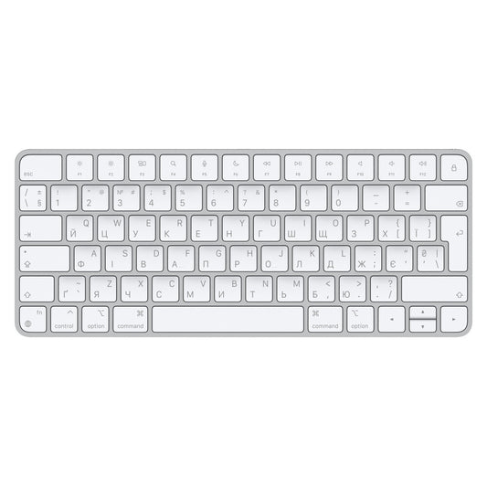 Apple Magic keyboard Universal USB + Bluetooth QWERTY Ukrainian Aluminium, White