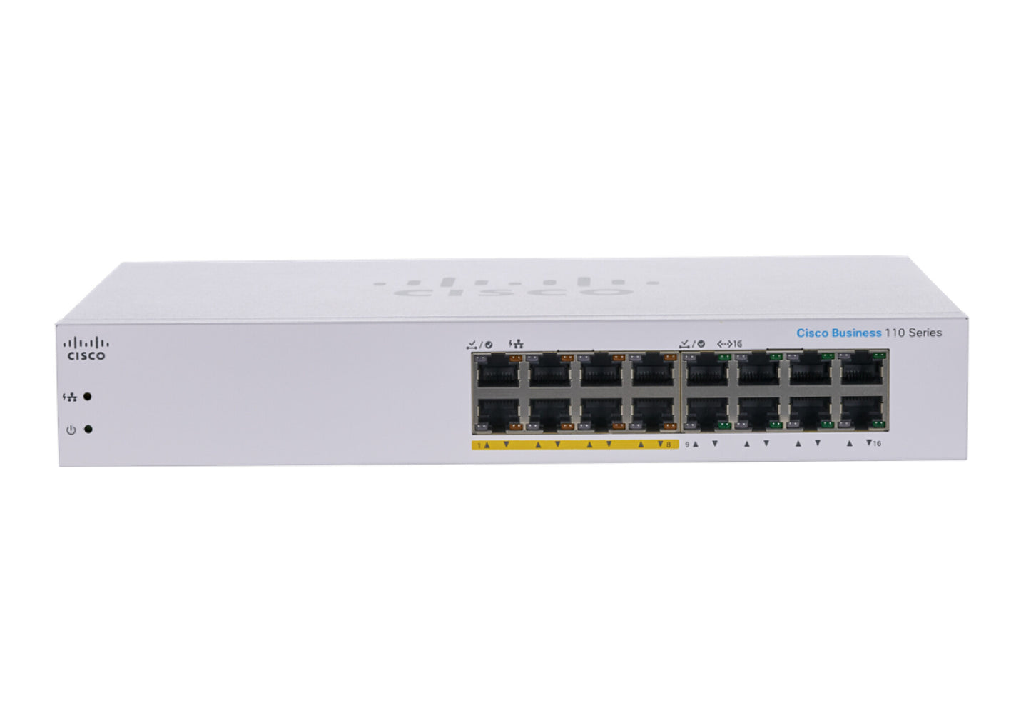 Cisco Business CBS110-16PP-D Unmanaged Switch | 16 Port GE | Partial PoE | Limited Lifetime Protection (CBS110-16PP-D)