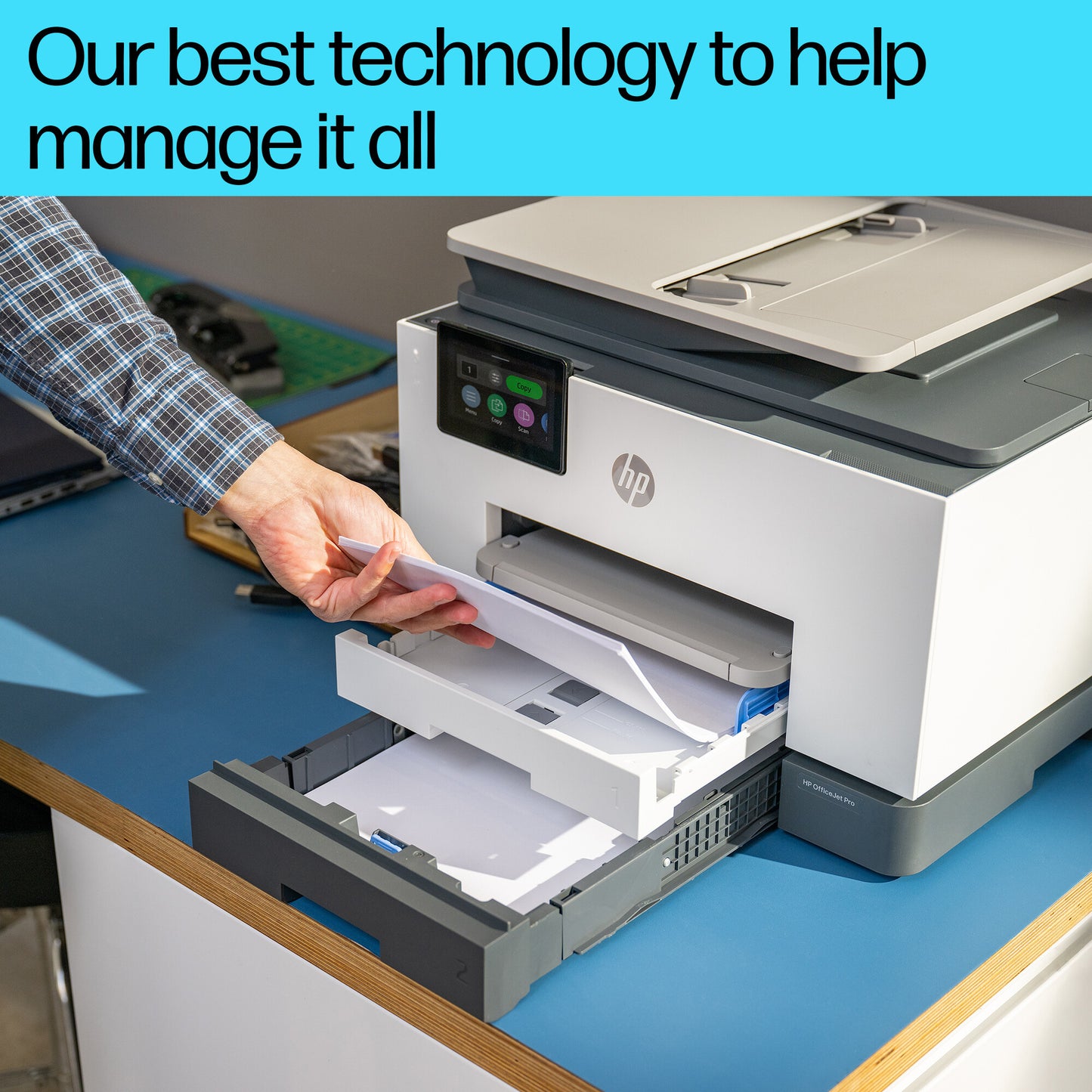 HP OfficeJet Pro 9130b Wireless All-in-One Color Printer, Two-sided printing; Copier, Scanner