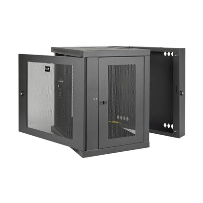 Tripp Lite SRW12US SmartRack 12U Low-Profile Switch-Depth Wall-Mount Small Rack Enclosure, Hinged Back