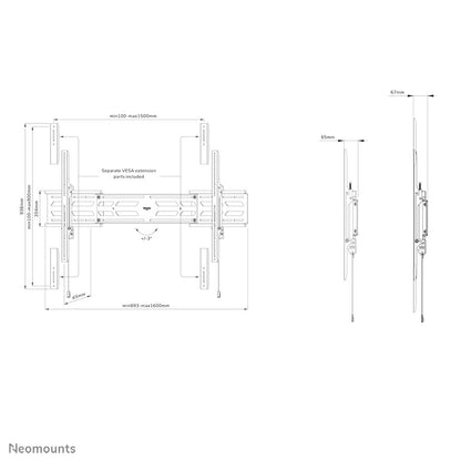 Neomounts heavy duty TV wall mount